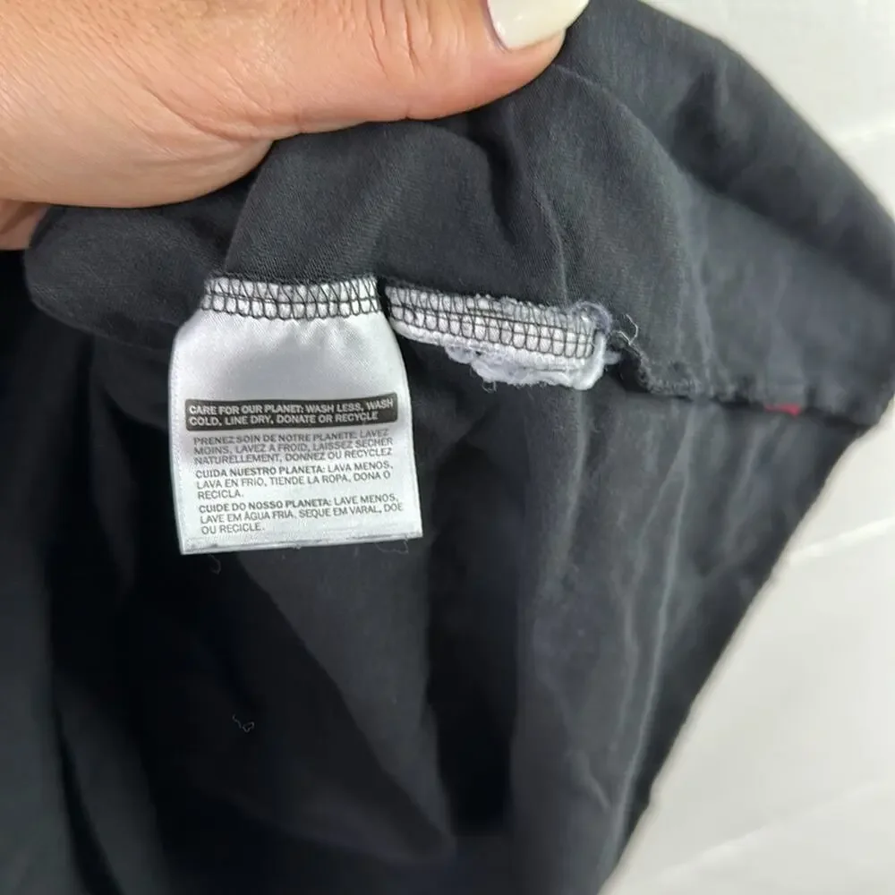 LEVI'S Levi Strauss Black White Logo Short Sleeve Cotton T Shirt Top Size Medium
